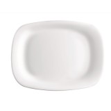 Platou dreptunghiular pentru servire,opal,alb,18x21 cm, 6 bucati set
