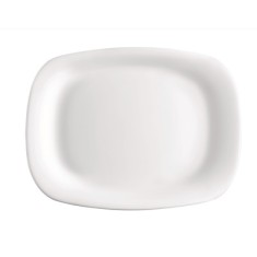 Platou dreptunghiular pentru servire,opal,alb,18x21 cm, 6 bucati set