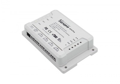 Releu smart 4 canale cu receptor RF 433.92MHz WiFi Sonoff 4CH PRO R3 foto