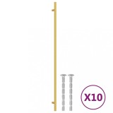 Manere de dulap, 10 buc., auriu, 480 mm, otel inoxidabil