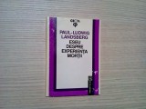 ESEU DESPRE EXPERIENTA MORTII - Paul-Ludwig Landsberg - 1992, 127 p., Humanitas