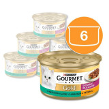 Conservă Gourmet GOLD - bucăți de iepure și ficat fripte și &icirc;năbușite, 6 x 85g