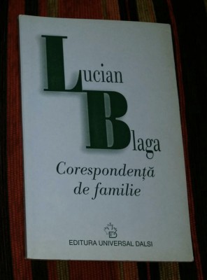 Corespondenta De Familie Lucian Blaga foto