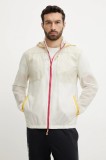 Under Armour geaca de ploaie Launch Trail barbati, culoarea bej, de tranzitie, 1383243