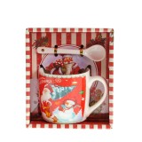 Cana cu lingurita model craciun 200 ml