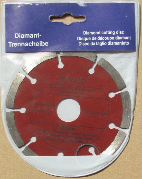 Disc diamantat intrerupt, ZAY-CO, 115mm - 200748