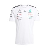 Mercedes AMG Petronas tricou de bărbați white official Teamline Replica F1 Team 2025 - M
