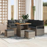 Cumpara ieftin Set de canapele pentru grădină cu pernă 8 pcs Gri Rattan poli
