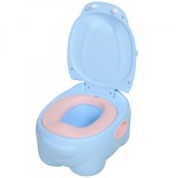 Olita pentru Copii HOMCOM, Design Hipopotam, Plastic Rezistent, Dimensiuni 40x30x23cm, Ideală pentru &Icirc;nvățarea Toaletării | Aosom Romania