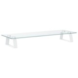 Cumpara ieftin Suport de monitor, alb, 60x20x8 cm, sticla securizata si metal