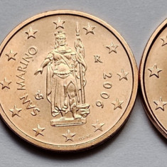 Set 3 monede 1, 2, 5 cents 2006 San Marino, unc, km#440-442