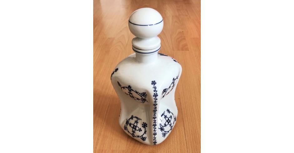 Sticla cu dop - decorativa / tarie / rachiu - portelan Germania - 700 ...
