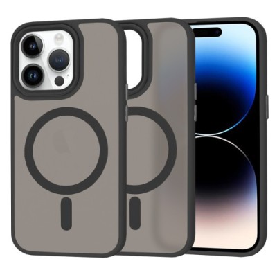 Husa pentru iPhone 14 Pro - Techsuit HaloFrost&amp;nbsp;MagSafe Series - Black foto