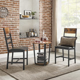 Cumpara ieftin Set 2 scaune dining, Vasagle, Negru, 41.7x42.9x95 cm