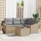 vidaXL Set de canapele pentru grădină 5 pcs Bej Rattan poli 3346710
