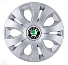 Set 4 Capace Roti Top Gri 15R, pentru Skoda foto