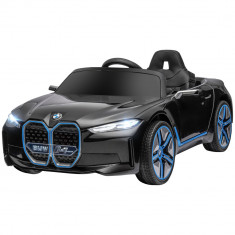 Mașină electrică pentru copii 3-8 ani cu licență BMW cu telecomandă, claxon și faruri, 115x67x45cm negru-roșu-albastru deschis HOMCOM | Aosom RO