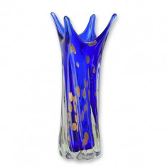 Vaza albastra din sticla Murano MN-6