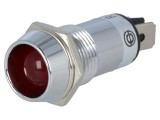 "Lampă de Control LED Roșie 12VDC IP40 Alamă"