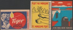 1970-1975 Romania - Lot 3 etichete de chibrituri romanesti pentru export
