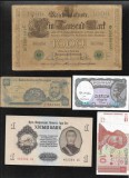 Set 5 bancnote de prin lume adunate (cele din imagini) #303, Europa
