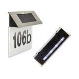 Lampa solara LED, Numar De Casa, Incarcare Solara, Carcasa Otel, Cifre 0-9, Litere A-F, BZRSH