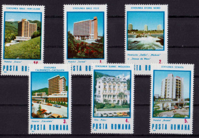 RO 1986 LP 1155 &amp;quot;Statiuni balneo-climaterice &amp;quot;, serie,MNH foto