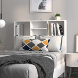 Tăblie de pat cu dulap, alb, 100x19x103,5 cm, vidaXL
