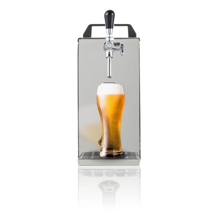 Zapfanlage, Bierzapfanlage PYGMY 25/K mit Membranpumpe, 1-leitig Trockenk&uuml;hlger&auml;t aus Edelstahl, 35 Liter/h, Green Line