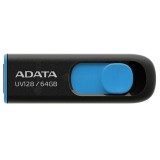 Adata - Memory Stick (AUV128-64G-RBE) - USB 3.2 FlashDrive, 64GB, 90/40MB/s - Black / Blue
