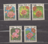 M2 TS2 6 - Timbre foarte vechi - Cuba - flori exotice, Flora, Stampilat