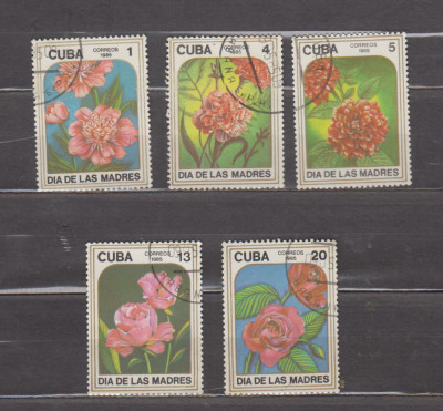 M2 TS2 6 - Timbre foarte vechi - Cuba - flori exotice foto