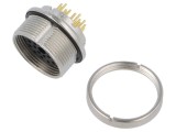 Conector BINDER M16 soclu mamă 19 pini 3A 60V THT drept IP67 cod 09 0464 90 19