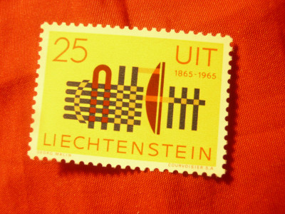 Serie Liechtenstein 1965 - 100 Ani UIT , 1 valoare foto