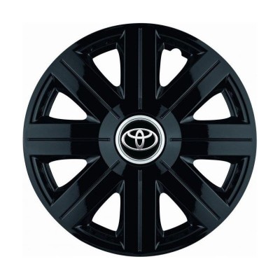 Set 4 Capace Roti, potrivite jantelor de R14, pentru Toyota, model Cosmos Negru foto