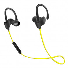 Casti sport Esperanza, Bluetooth 4.2, 1 x Micro USB, raza actiune 10 m, microfon incorporat, Galben foto