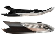 Lampa semnalizare oglinda Skoda Octavia II/Tour 2, 0204-2012, Vw Polo, 2005-2009, cu LED, alba, omologare ECE, cu capac, 1Z0949101C, Stanga
