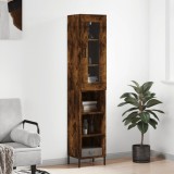 vidaXL Dulap &icirc;nalt, stejar fumuriu, 34,5x34x180 cm, lemn prelucrat
