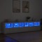 Gossi dulap cu lumini led, alb, 283x37x67 cm