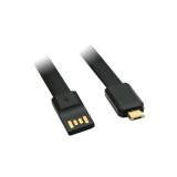 Cablu de incarcare USB My-Trim Micro USB Negru 1.2m, Generic