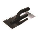 Cumpara ieftin Gletiera inox, Painter, zimti, 12x12 mm, 13x27 cm, maner plastic, negru