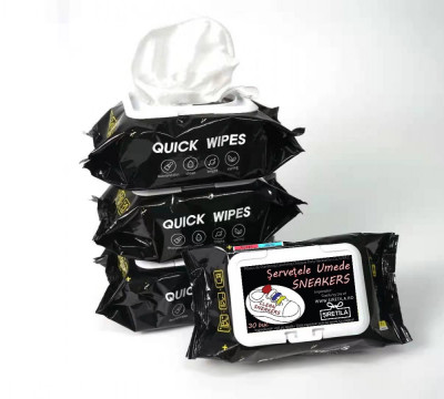 Servetele umede SNEAKERS pentru curatare incaltaminte, SIRETILA, pachet cu 30 de servetele foto