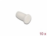Set 10 bucati protectii pentru fibra optica 1.25mm Alb, Delock 86846