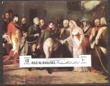 RAS AL KHAIMA 1970 PERSONALITATI FRANCEZE NAPOLEON( colita nedantelata) MNH, Nestampilat