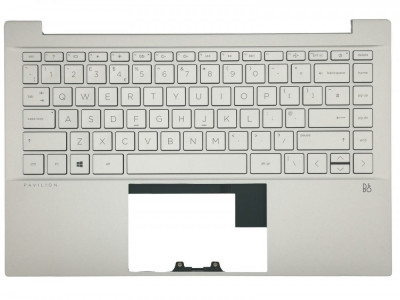Carcasa superioara cu tastatura palmrest Laptop, HP, Pavilion 14-DV, 14-EC, M16661-271, TPN-Q244, cu iluminare, layout us foto