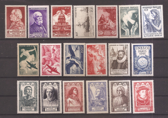 Franta 1946 - 10 serii, MNH