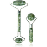 Brushworks Jade Roller &amp; Globe Set rulou de masaj facial și accesoriu de masaj