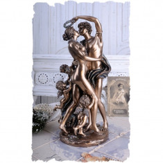 Statueta din ceramica cu bronz cu Zefir si Flora WU73010A4