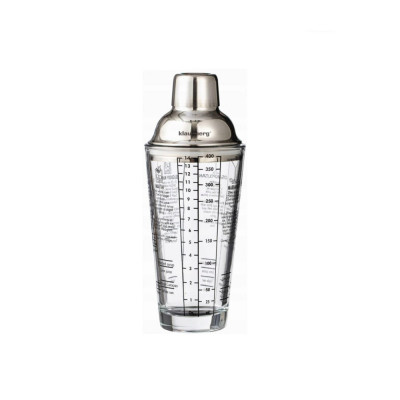 Shaker din sticla, inox, 0.4L, pentru cocktailuri si bauturi, Klausberg foto