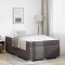 Cadru de pat Gri 120 x 200 cm Piele artificială